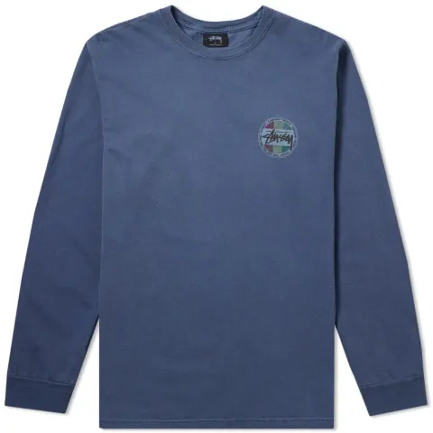 Long Sleeve Vintage Dot Pigment Dyed Tee