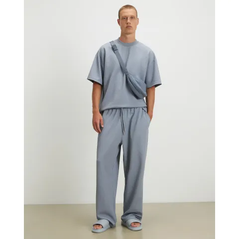 River Island Waffle Textured Wide Leg Joggers
