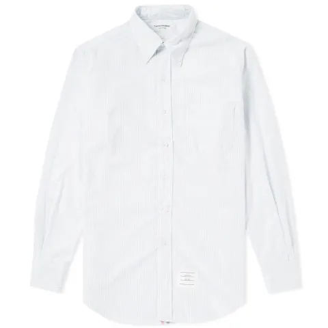 Engineered Stripe Placket Oxford Shirt