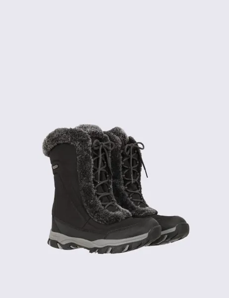 Mountain Warehouse Ohio Faux Fur Lining Snow Boots Black