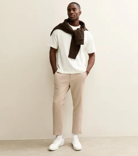 Men's Cream Structure Joggers