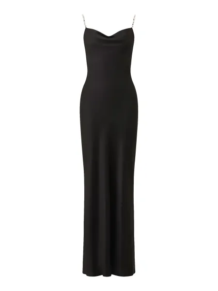 Presley Diamante Strap Satin Maxi Dress