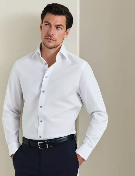 Charles Tyrwhitt Slim Fit Non Iron Pure Cotton Twill Shirt White
