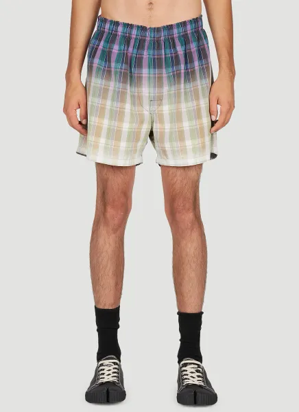Gradient Check Shorts