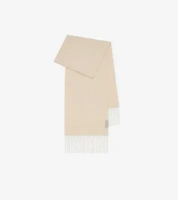 B Charm Cashmere Scarf in Chalk white