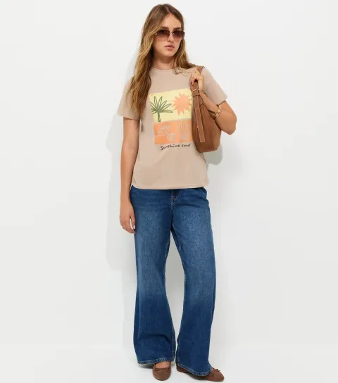 Women's Mink Cotton Sunshine Soul Relaxed T-Shirt