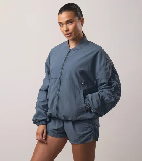 Women's Dark Blue Windbreaker Jacket