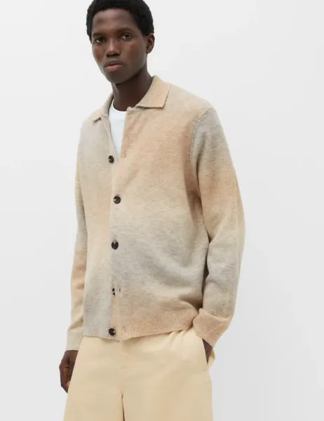 Marks & Spencer Lofty Ombre Button Through Cardigan Neutral