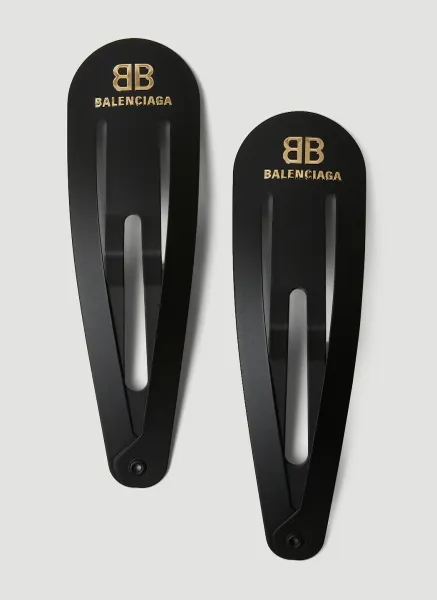 Set of Two XXL Logo Hair Clips
