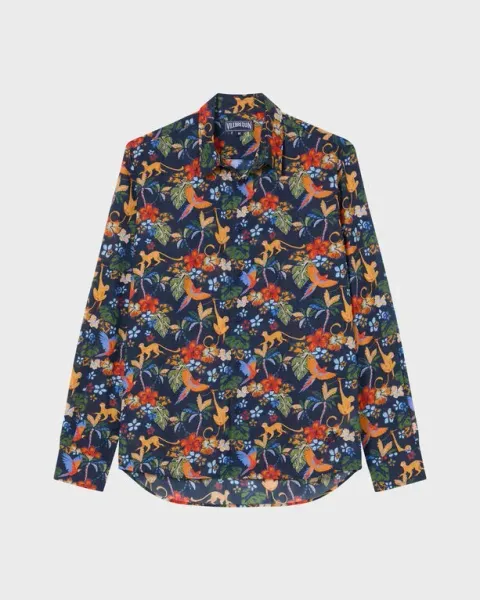 Vilebrequin Men Cotton Voile Shirt Salvador