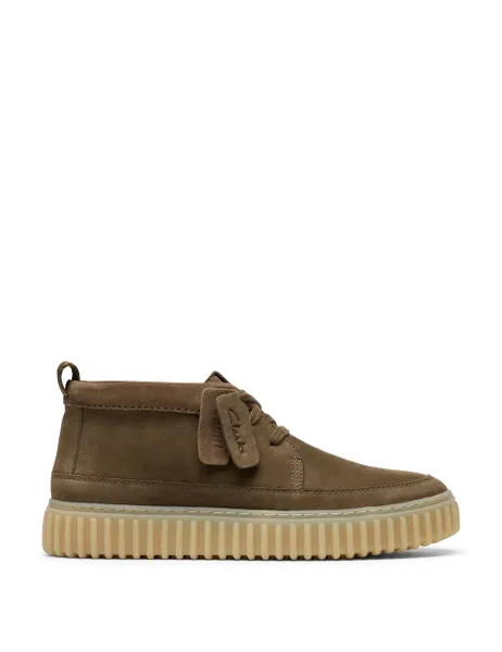 Clarks Nubuck Leather Casual Boots Khaki