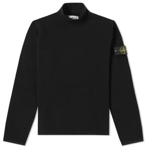 Stretch Wool Turtle Neck Knit