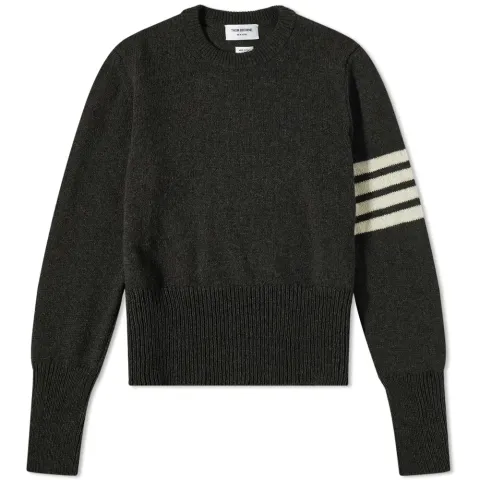 Arm Stripe Shetland Crew Knit