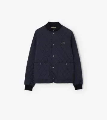 Quilted Nylon Jacket in Navy