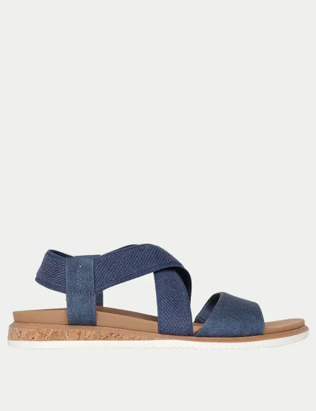 Skechers Wide Fit Desert Kiss Sandals Navy