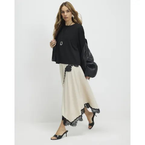 Lace Hybrid T-Shirt Maxi Dress