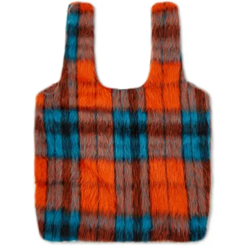 Checked Shopper Bag
