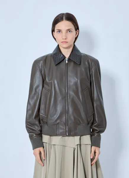 Bottega Veneta Shiny Leather Blouson