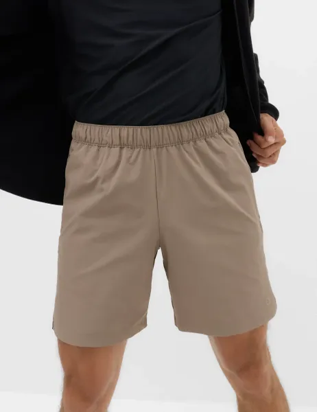 Goodmove Regular Fit 7 Inch Stretch Sports Shorts Mocha