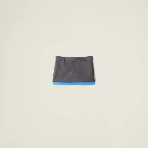 Gabardine miniskirt