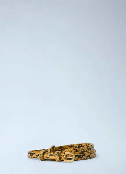 Dries Van Noten Patterned Leather Belt