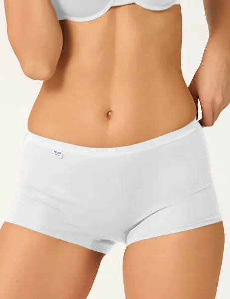 Sloggi Basic+ Cotton Rich High Waisted Shorts White
