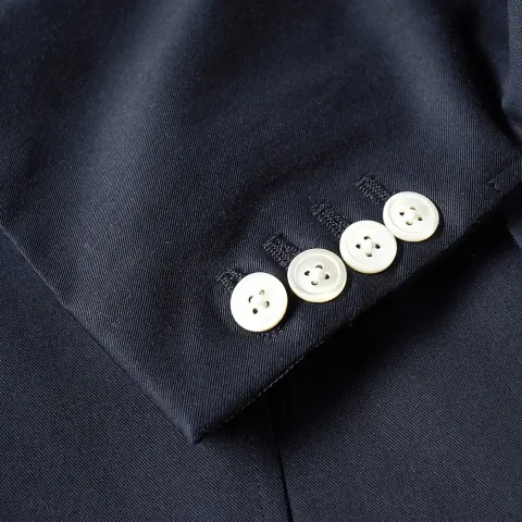 Grosgrain Placket Canvas Blazer