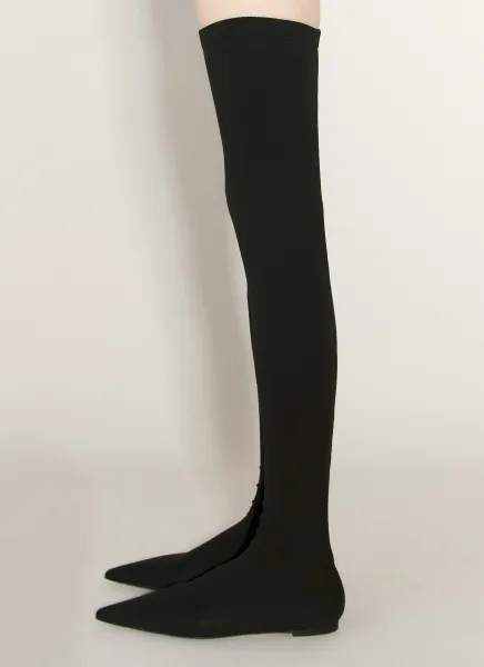 Tigh-High Jersey Boots