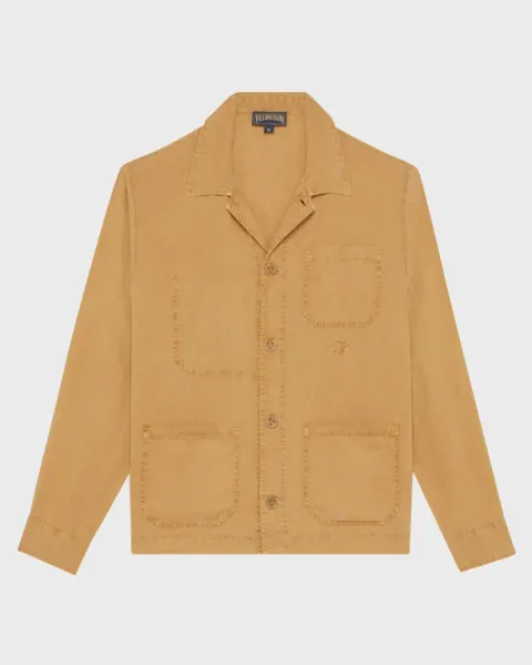 Vilebrequin Men Linen Overshirt Solid