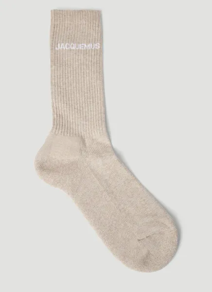 Logo Print Knit Socks
