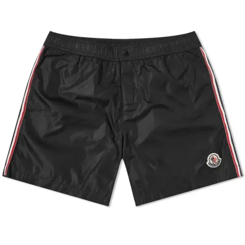 Logo Striped Swim Short