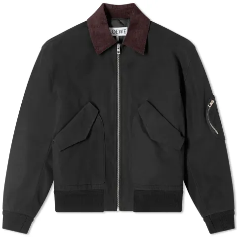 Cord Collar Bomber Jacket