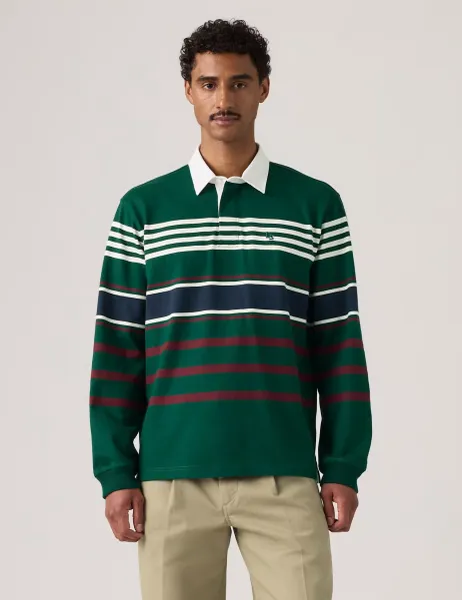 Levi's Levi's Pure Cotton Rugby Shirt Green Mix