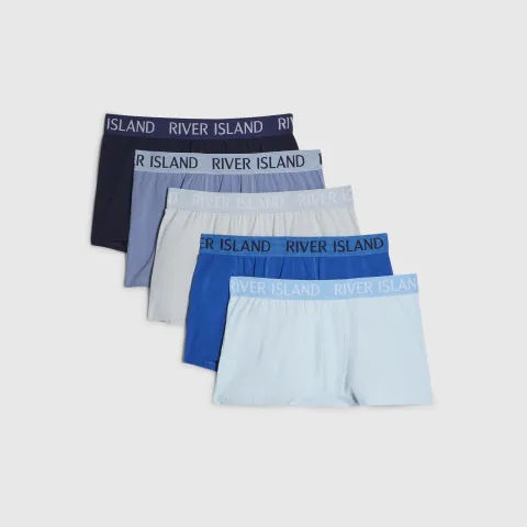 River Island Shifting Dot Waistband Pack Of 5 Trunks