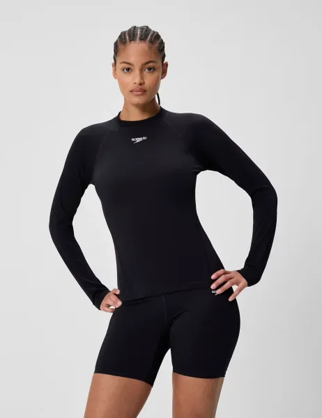 Speedo Endurance+ Long Sleeve Rash Guard Black