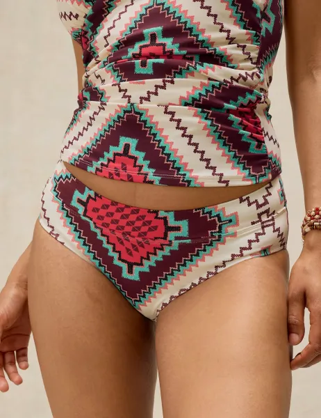 White Stuff Tiger Print High Leg Bikini Bottoms White Mix