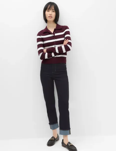 Marks & Spencer Harper mid-rise Cigarette Cropped Jeans Indigo Mix