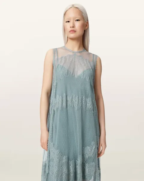 Clara Mesh Midi Dress