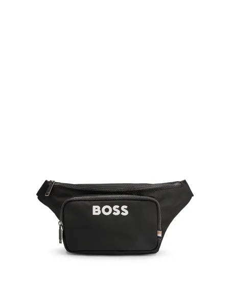Boss Structured Belt Bag With Contrast Logo