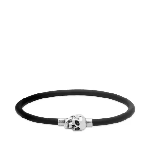 Rubber Cord Skull Bracelet
