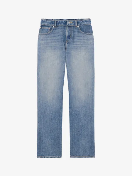 Deconstructed Waist Jeans