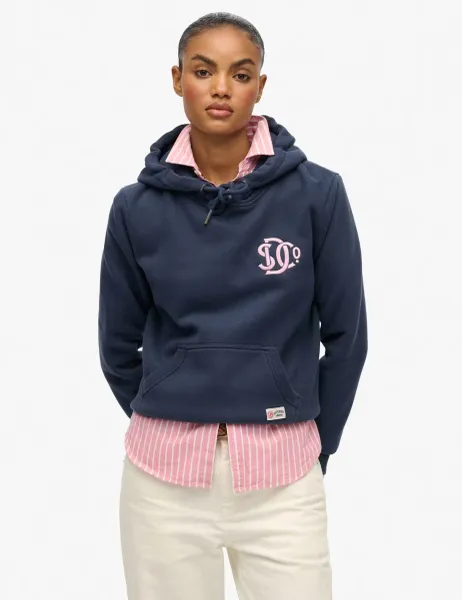 Superdry & Co Cotton Rich Hoodie Navy