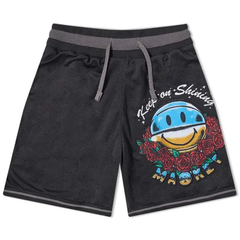 Smiley Keep On Shining Mesh Shorts