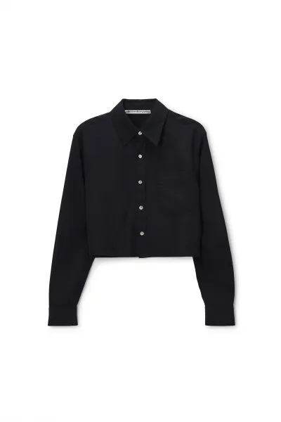 CROPPED BUTTON-DOWN SHIRT