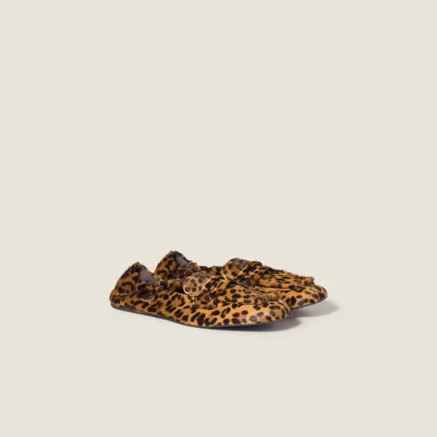 Ruches printed leather loafers