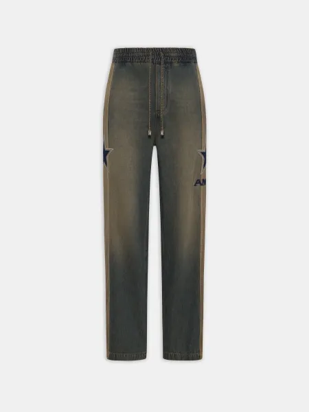 SPORT DENIM TRACK PANT - Worn Slate