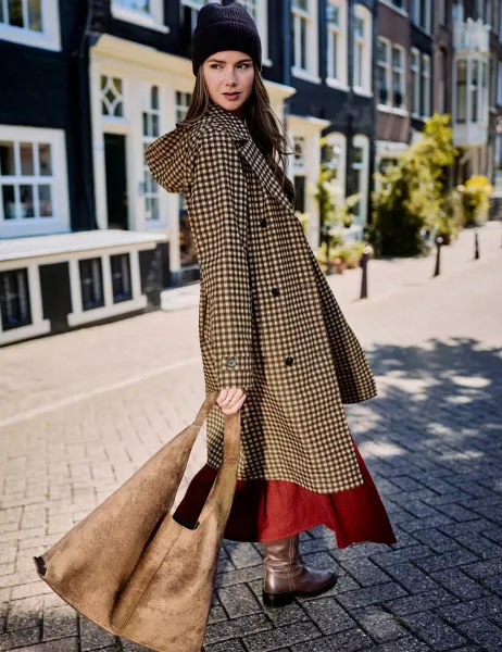 Regatta Waterproof Belted Hooded Longline Trench Coat Burgundy Mix