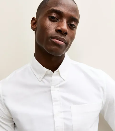 Men's White Regular Oxford Shirt