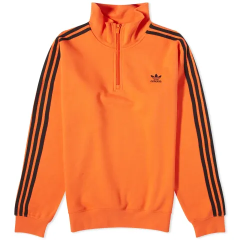 3 Stripe Half Zip Crew Sweater