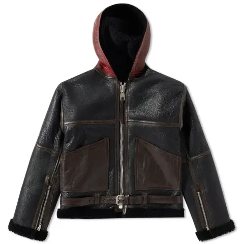 Authentic Handpainted Dropzone Sheepskin Jacket